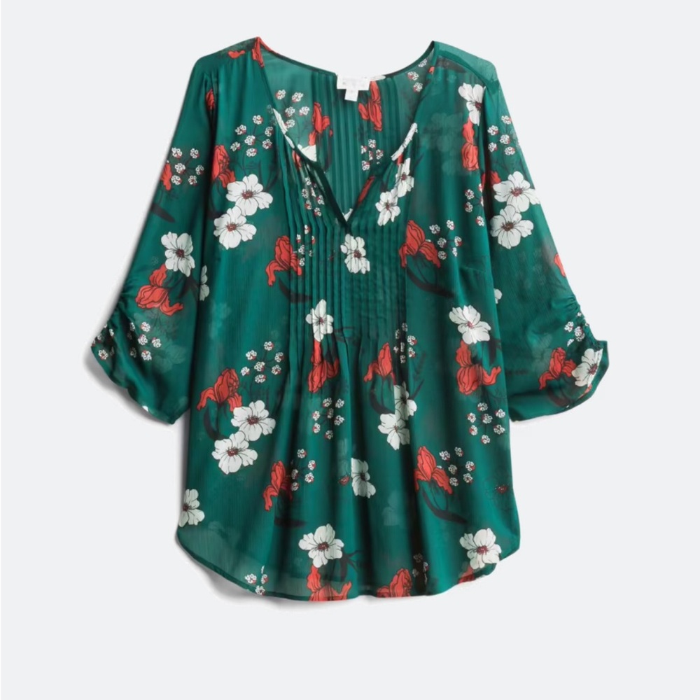 Floral Green Women's Top